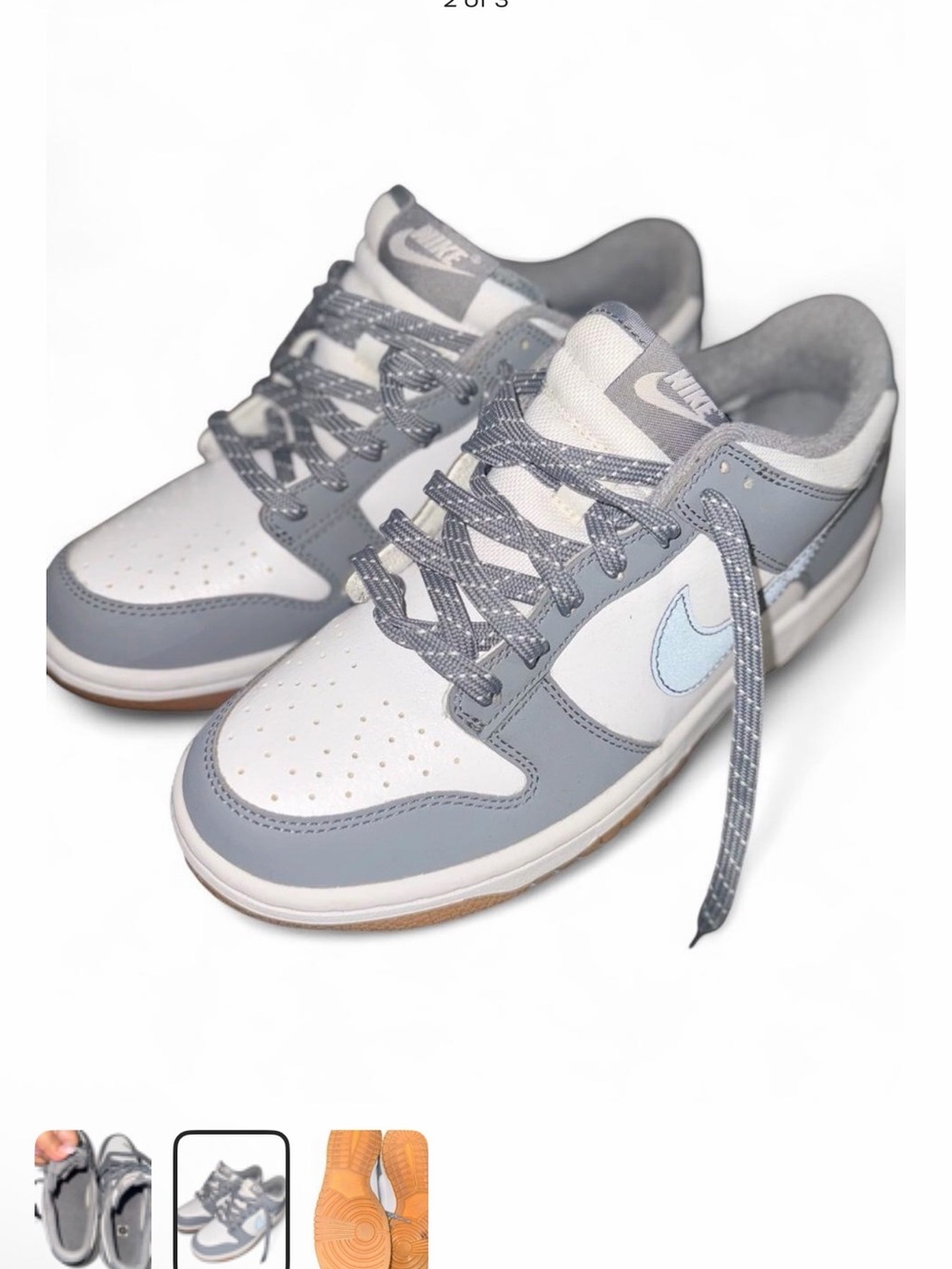 Nike Women’s Low-Top Sneakers in White and Light Gray